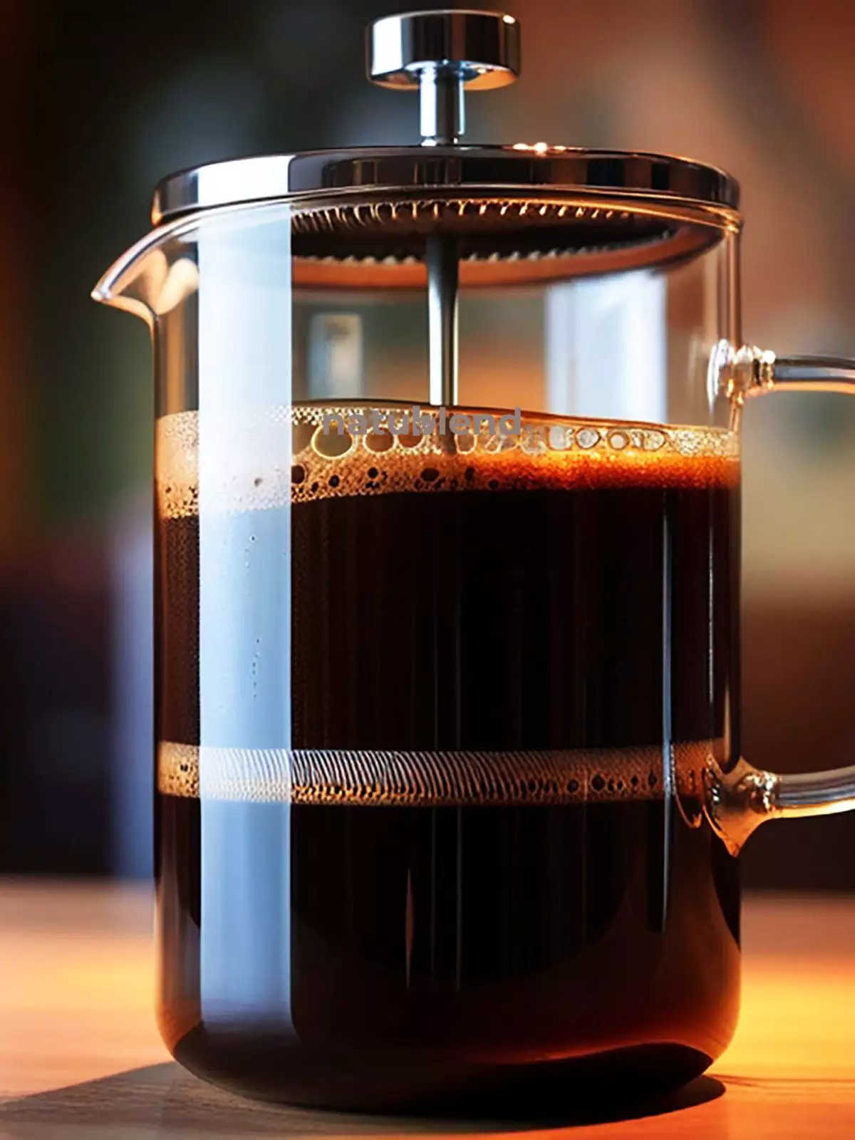 玻璃法压壶中的咖啡